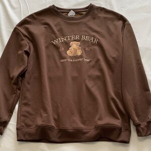 Cute Brown Bear Sweatshirt - BTS V/Taehyung Winter Bear-inspired